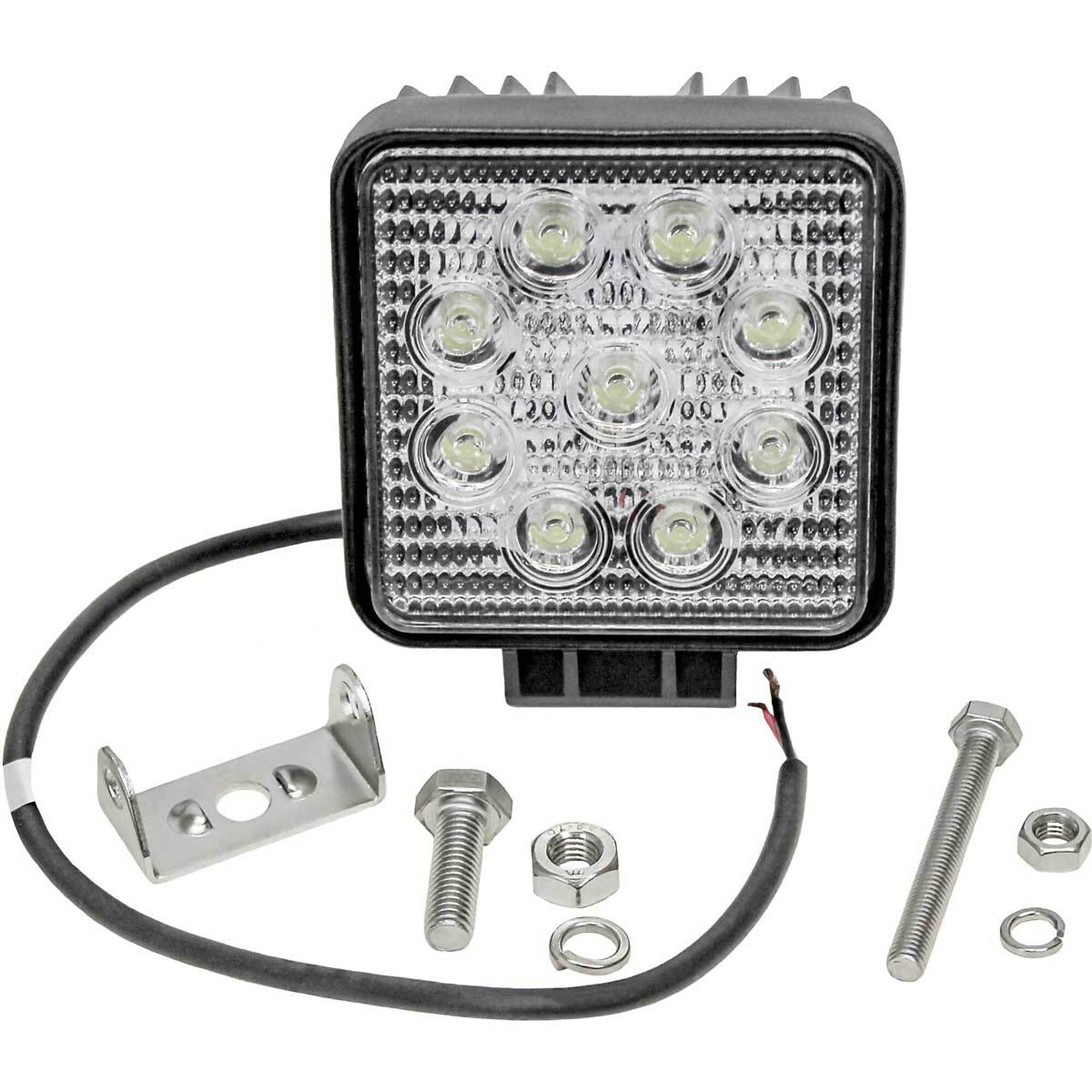 Tiger Lights LED Square Spot Light - 4.25in. x 4.25in., 1400 Lumens, 27 Watts, Clear Lens, Model# TL100S